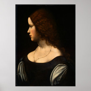 Pôster Retrato de uma Jovem Senhora,1500,Leonardo da Vinc