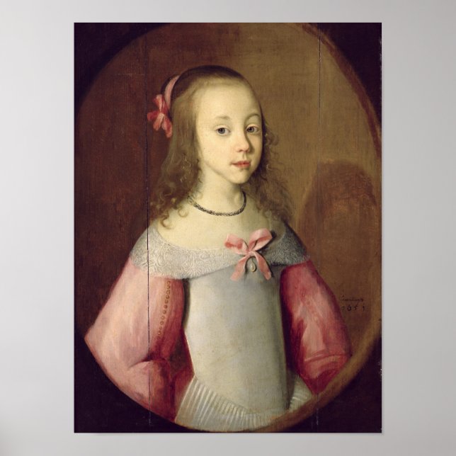 Poster Retrato de uma Menina, 1651 (Frente)