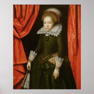 Poster Retrato de uma menina da família de de Ligne