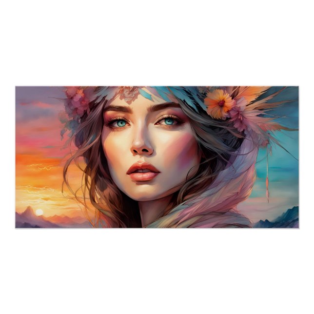 Pôster retrato de uma mulher (Frente)