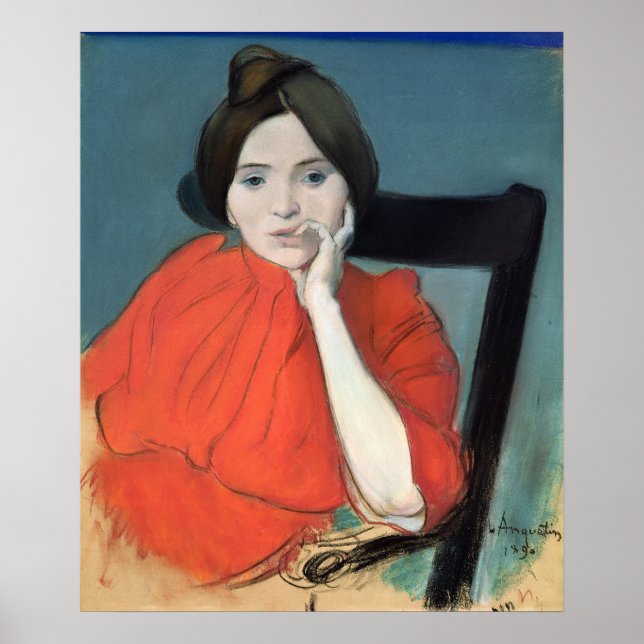 Pôster Retrato de uma Mulher, 1890 (Frente)