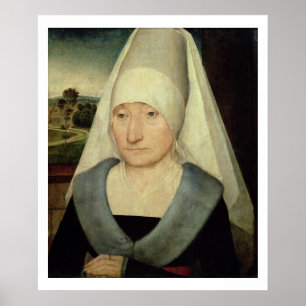 Pôster Retrato de uma mulher adulta (óleo no painel)