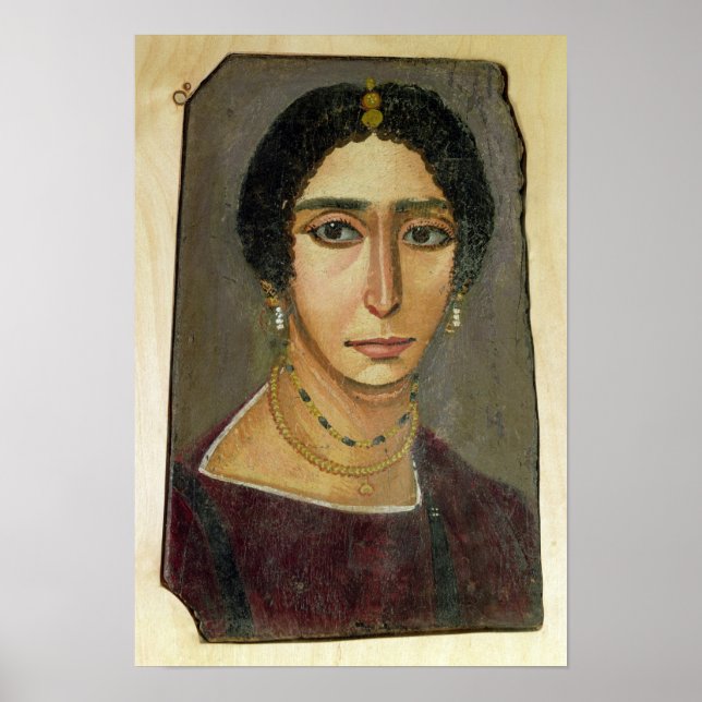 Poster Retrato de uma mulher, de Fayum, século 1rua-4 (Frente)