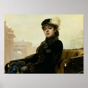 Pôster Retrato de uma mulher desconhecida, 1883
