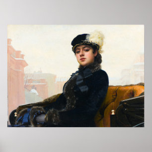 Poster Retrato de uma Mulher Desconhecida por Ivan Kramsk