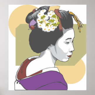 Pôster Retrato de uma mulher japonesa