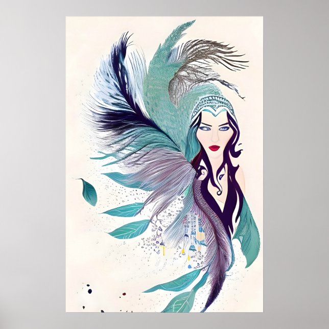 Poster Retrato de uma mulher mística (Frente)