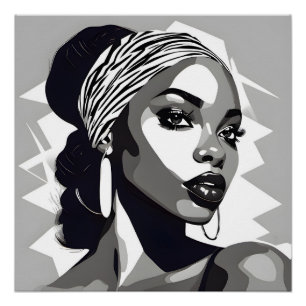 Pôster Retrato de uma mulher negra