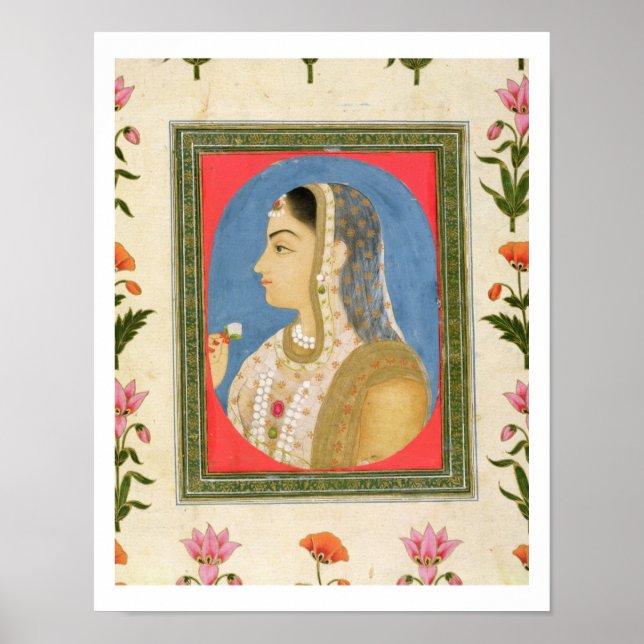 Poster Retrato de uma nobre senhora, do Pequeno Clive Alb (Frente)