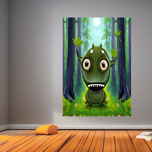 Poster Retrato de uma pequena besta de fantasia AI Art
