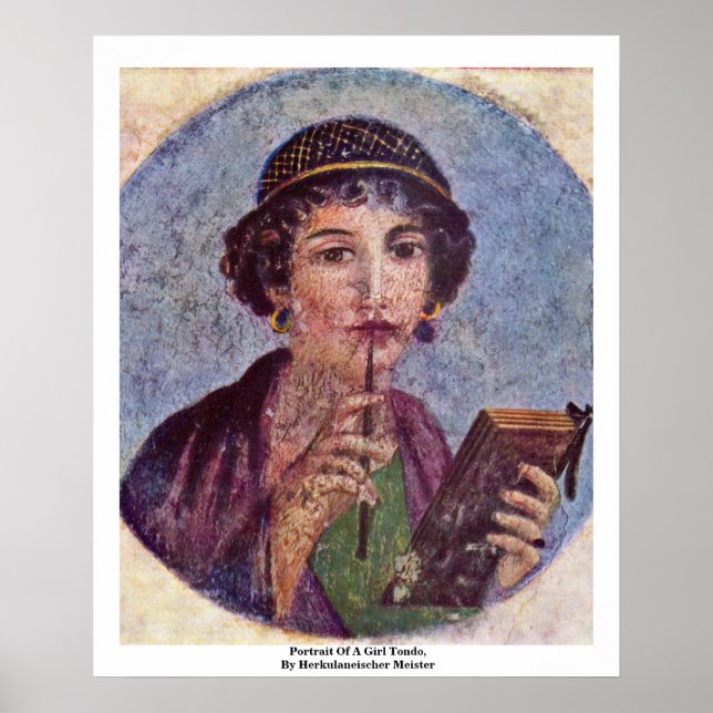 Pôster Retrato De Uma Rapariga Tondo (Frente)