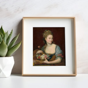 Poster Retrato de uma Senhora como Flora Pompeo Batoni