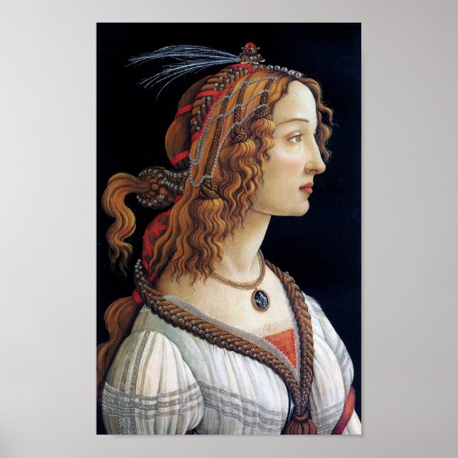 Poster Retrato de uma Senhora, Sandro Botticelli (Frente)
