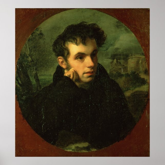 Poster Retrato de Vassily Zhukovsky, 1816 (Frente)