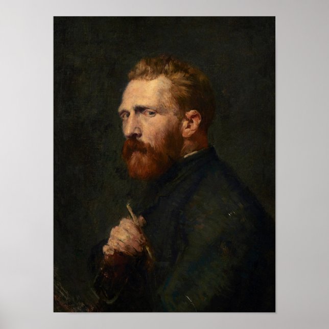 Poster Retrato de Vincent van Gogh por John Peter Russell (Frente)
