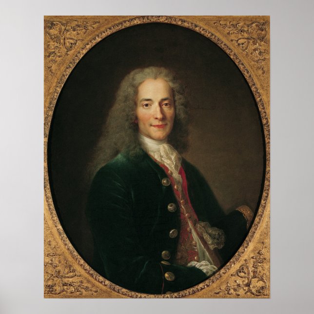 Pôster Retrato de Voltaire após 1718 (Frente)