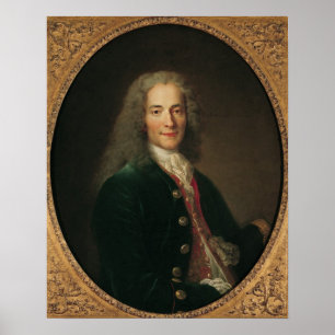 Pôster Retrato de Voltaire depois de 1718
