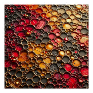 Pôster Retrato de Voronoi - Arte em relevo