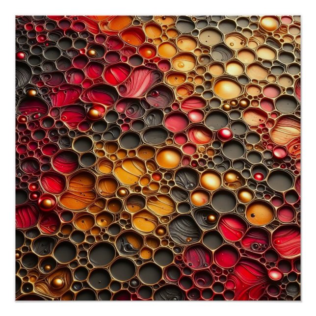 Pôster Retrato de Voronoi - Arte em relevo (Frente)