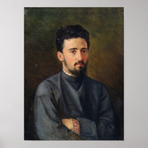 Pôster Retrato de Vsevolod M. Garshin, 1878