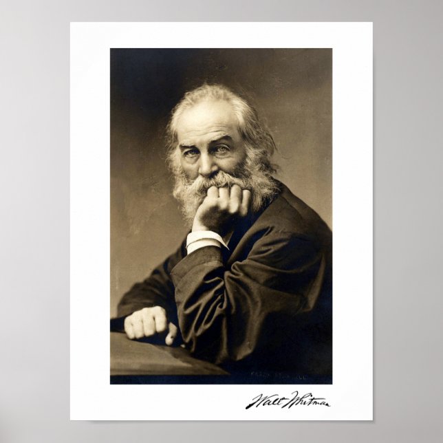Poster Retrato de Walt Whitman (1869) (Frente)