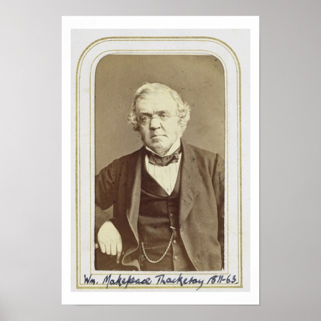 Poster Retrato de William Makepeace Thackeray (1811-63) (Frente)