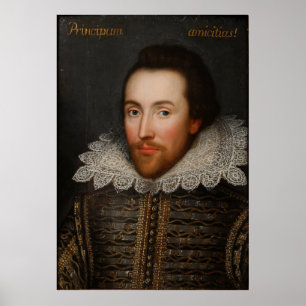 Pôster Retrato de William Shakespeare Cobbe cerca de 1610
