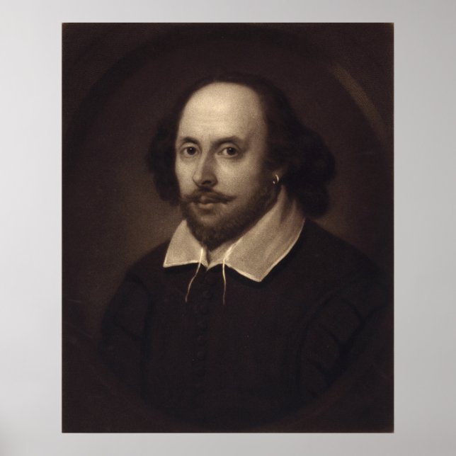 Pôster Retrato de WIlliam Shakespeare poster/impressão (Frente)