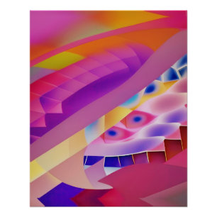Pôster Retrato de Wombott - Arte Abstrata de Ken Gage