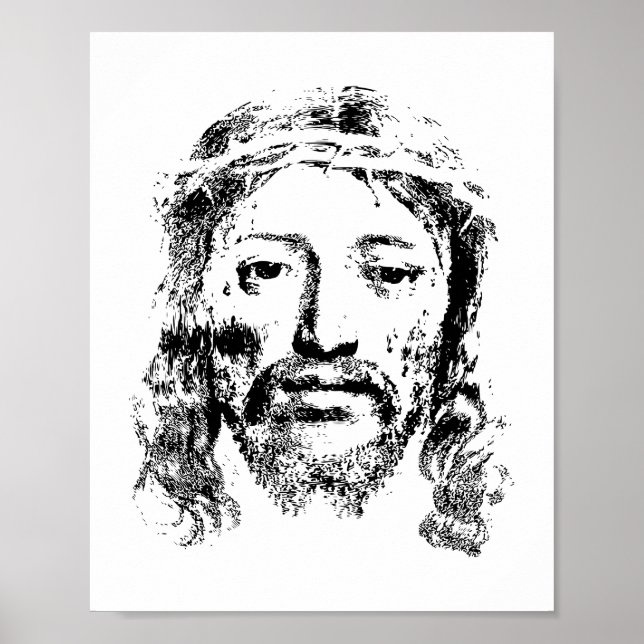 Poster Retrato divino de Jesus - Uma representação Eterno (Frente)
