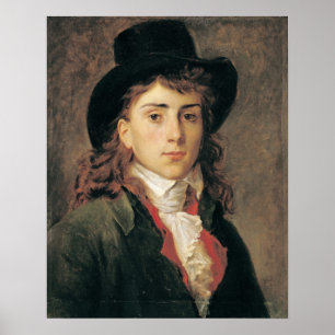 Poster Retrato do Baron Antoine Jean Gros envelhecido 20