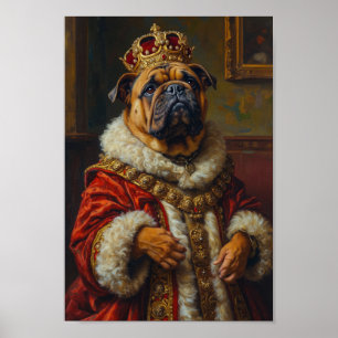Poster Retrato do Bulldog Real