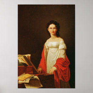 Pôster Retrato do cantor Anna Borunova, 1821