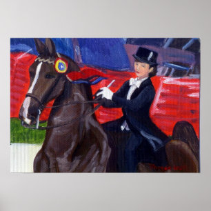 Pôster Retrato do cavalo de Saddlebred do americano do