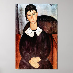 Poster Retrato do Colar Branco, Modigliani