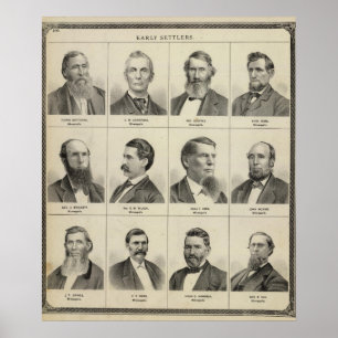 Poster Retrato do colono adiantado Bottineau, Minnesota