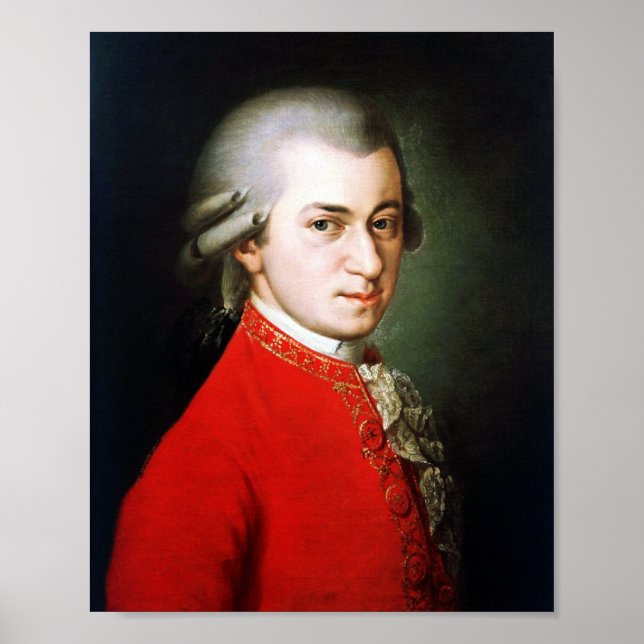 Poster Retrato do compositor excelente Mozart (Frente)