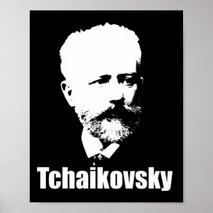 Poster Retrato do compositor russo excelente Tchaikovsky