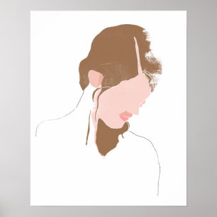 Poster Retrato do Contorno Moderno