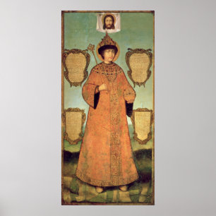Pôster Retrato do czar Fyodor Alexeevich