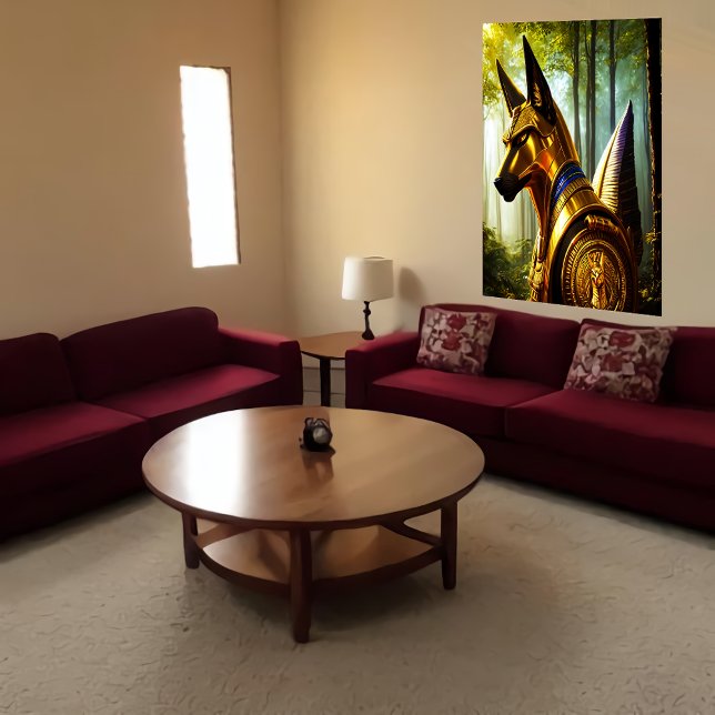 Poster Retrato do Deus egípcio Anubis | Arte AI (Criador carregado)