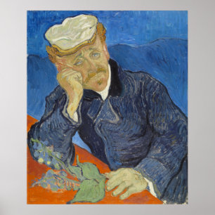 Pôster Retrato do Dr. Gachet por Vincent van Gogh