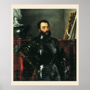 Pôster Retrato do Duque de Urbino por Titian