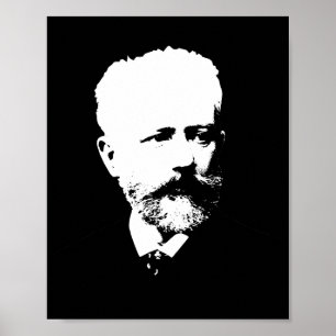 Poster Retrato do grande compositor russo Tchaikovsky