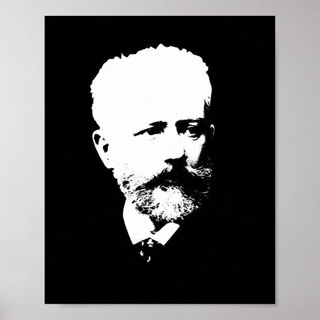 Poster Retrato do grande compositor russo Tchaikovsky (Frente)