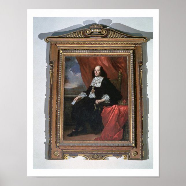 Poster Retrato do Grão-Duque Cosimo III (óleo na tv) (Frente)