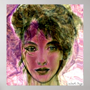 Poster "Retrato do guerreiro violeta"