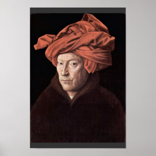 Pôster Retrato do homem com o turbante, por Eyck janeiro