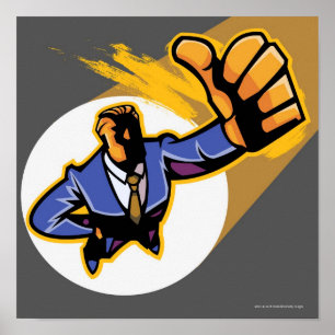 Pôster Retrato do homem novo que mostra os polegares