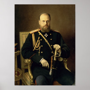 Poster Retrato do imperador Alexander III 1886